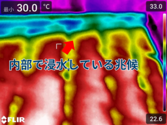 席が胃カメラで棟板金を撮影